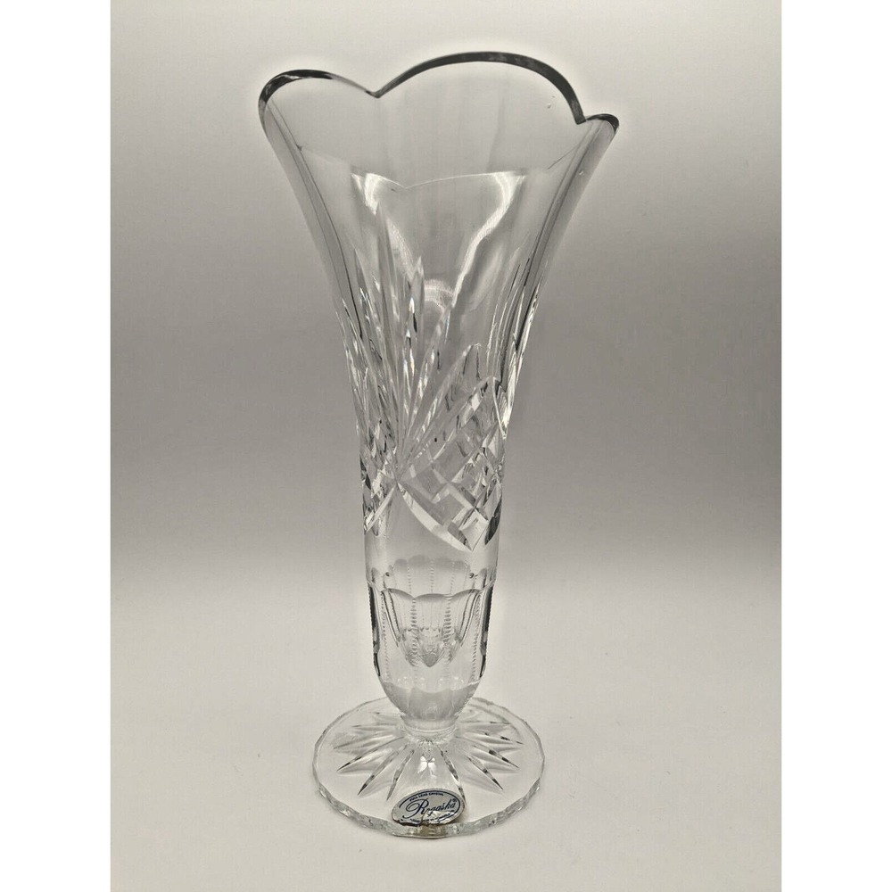 Rogaska Richmond Flower Vase Full Lead Crystal Hand Made in Yugoslavia